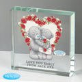 Personalised Me to You Rose Heart Crystal Token