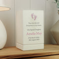 Personalised Baby Girl Small Wooden Urn
