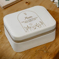 Personalised Floral Arch Leatherette Jewellery Box