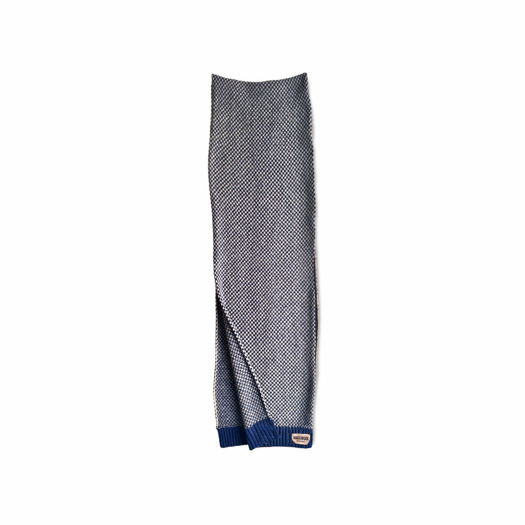 Mens Merino Lambswool Scarf in Navy