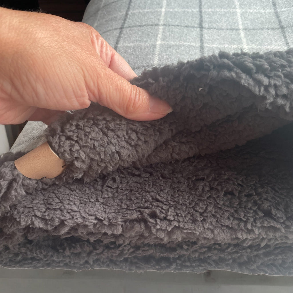 Luxury Dog Snuggle Sack | Handmade Sherpa Fleece Sleeping Bag | Customisable Pet Bed UK | Cosy Dog Sleep Bag