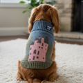 Pink Castle Dog Jumper in British Wool