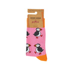 Save the Pink Puffin Bamboo Socks
