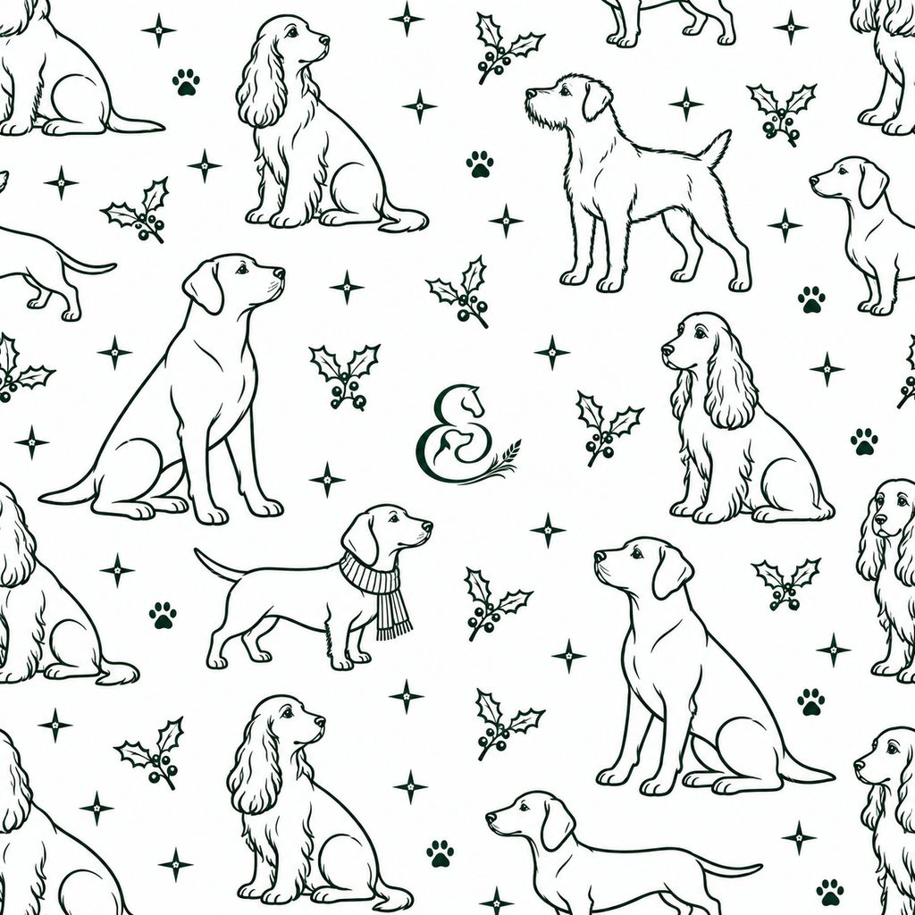 HHC Christmas Wrapping Paper – Christmas Dogs