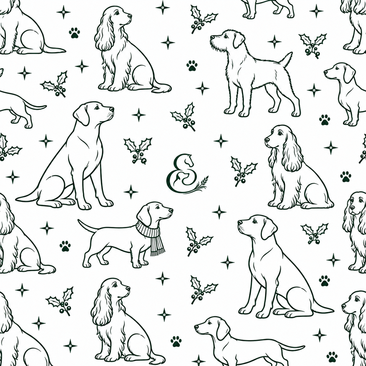 HHC Christmas Wrapping Paper – Christmas Dogs