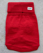 Cherry Red British Wool Dog Jumper