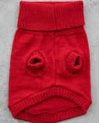 Cherry Red British Wool Dog Jumper