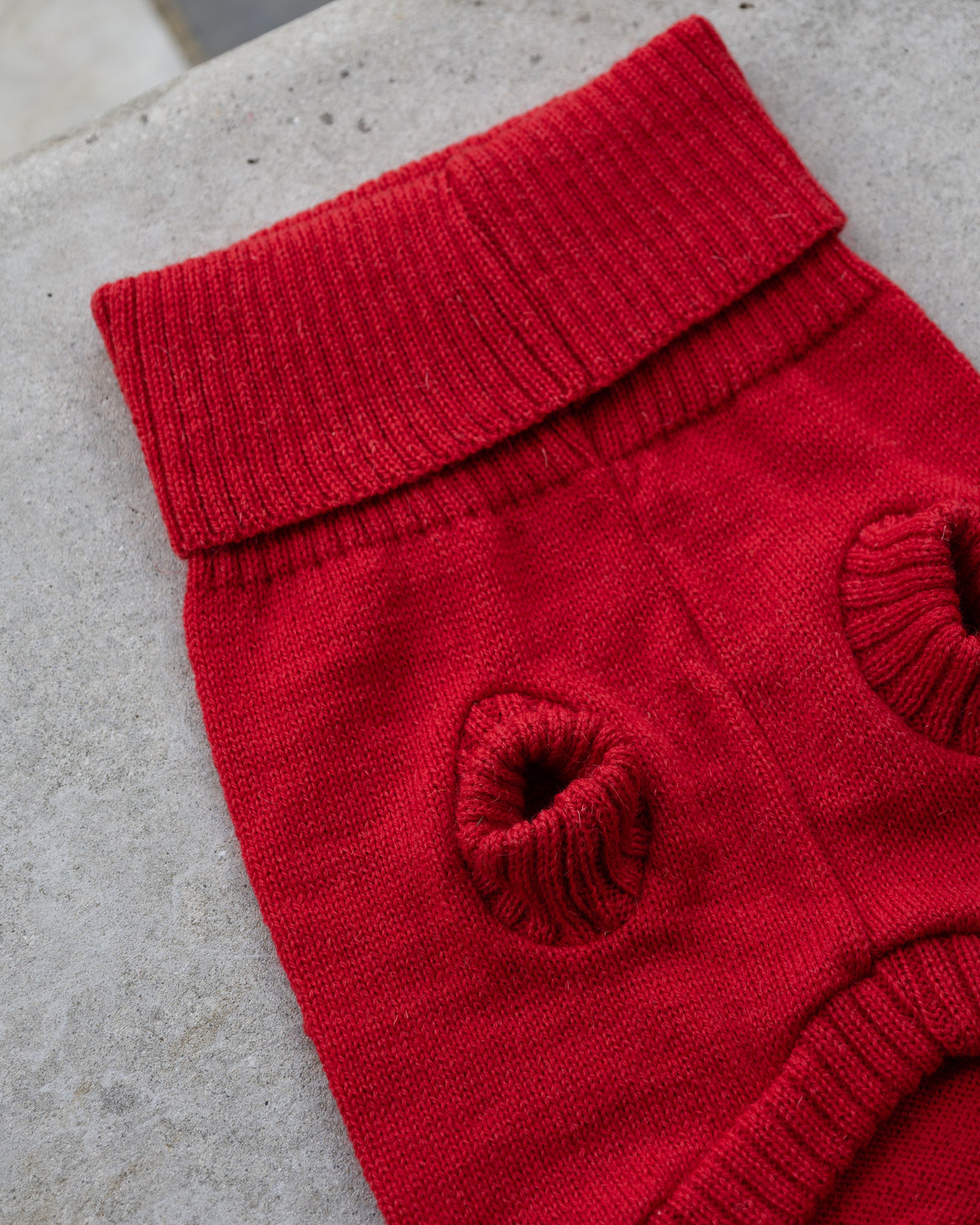 Cherry Red British Wool Dog Jumper