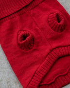 Cherry Red British Wool Dog Jumper