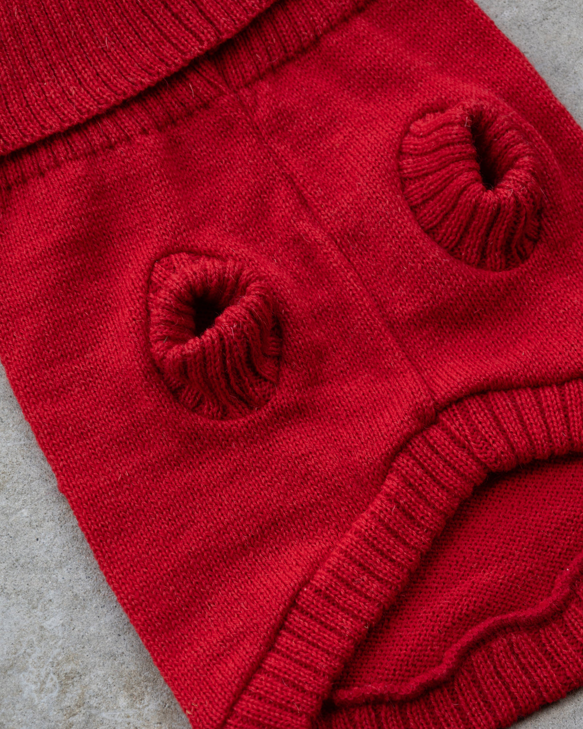Cherry Red British Wool Dog Jumper