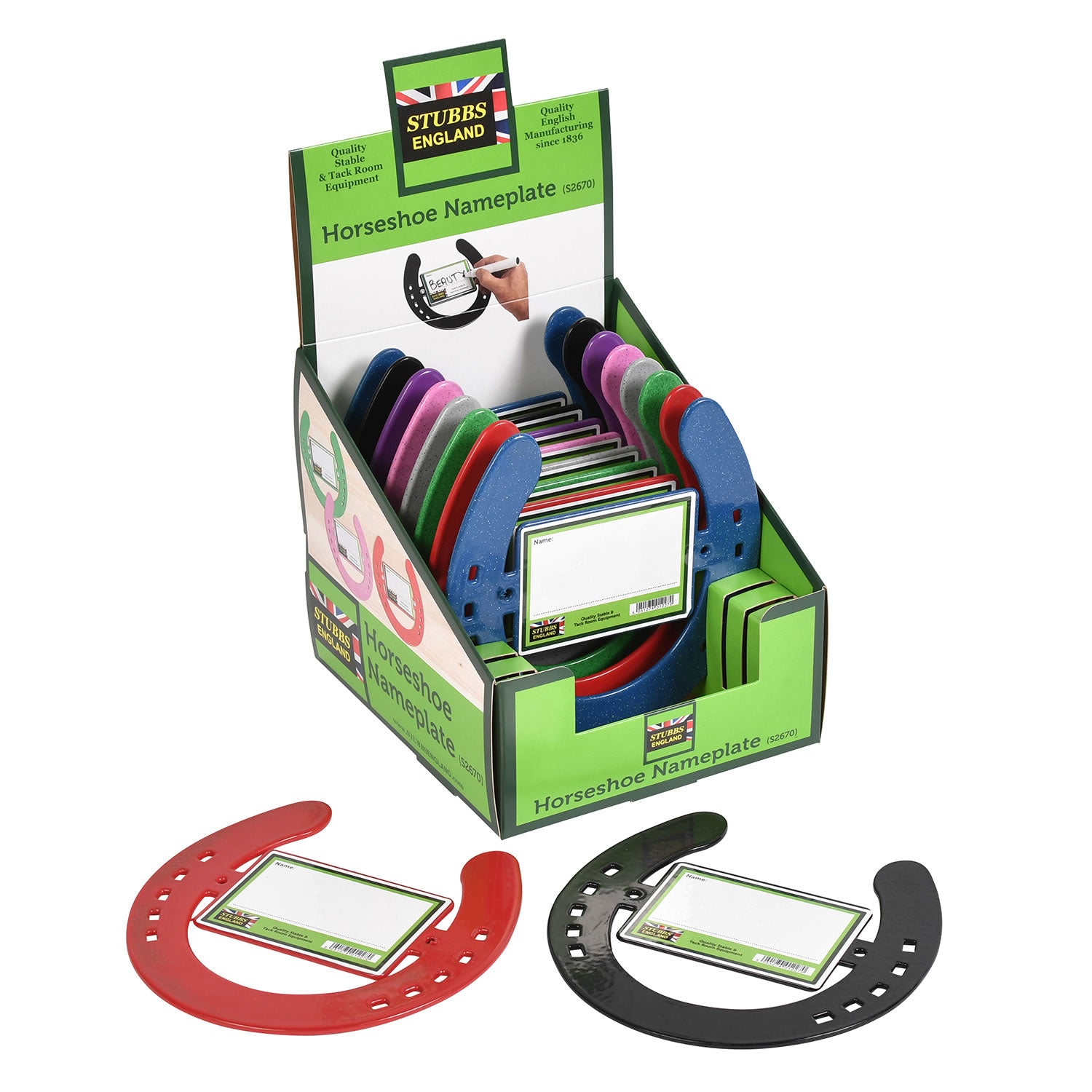 Stubbs Horseshoes with Name Plates 10 Pack
