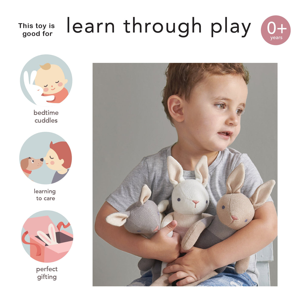 Baby Threads Cream Bunny Doll
