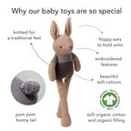 Baby Threads Taupe Bunny Doll