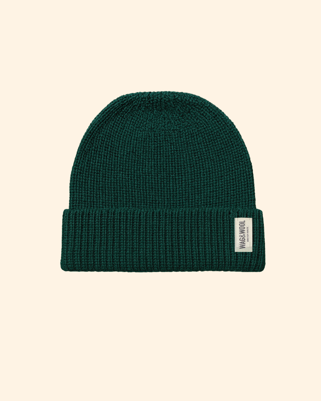 Forest Green British Wool Beanie Hat