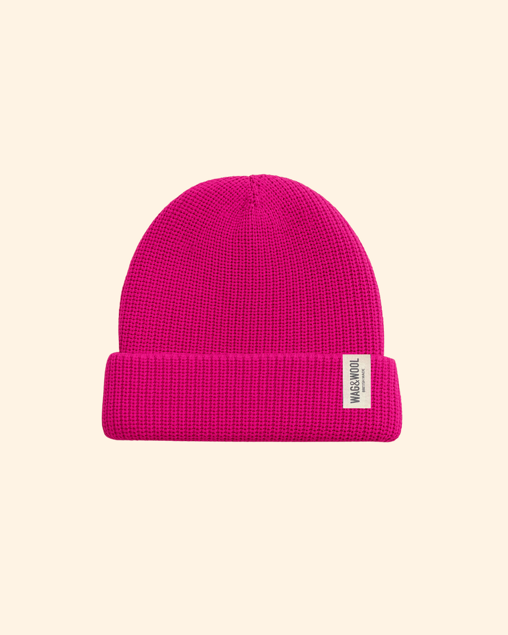 Fandango Pink British Wool Beanie Hat