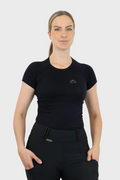Short Sleeve Seamless Riding Top - Black