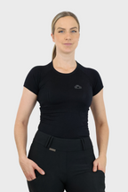 Short Sleeve Seamless Riding Top - Black