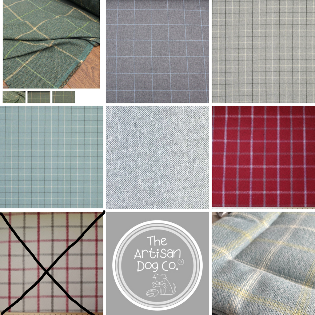 Drogo Red Check Dog Blanket | Luxury Handmade Reversible Sherpa Throw | Customisable Pet Blanket UK