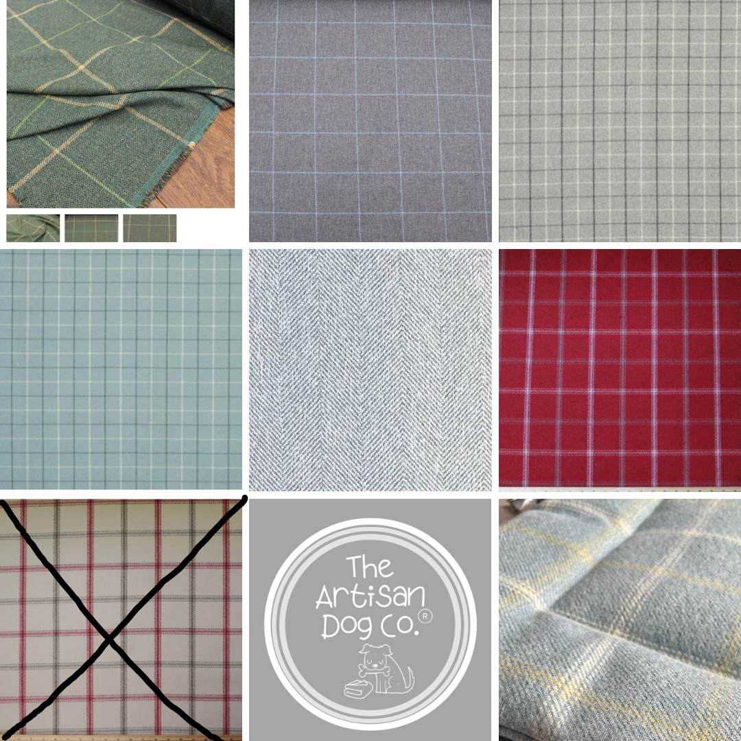 Drogo Red Check Dog Blanket | Luxury Handmade Reversible Sherpa Throw | Customisable Pet Blanket UK
