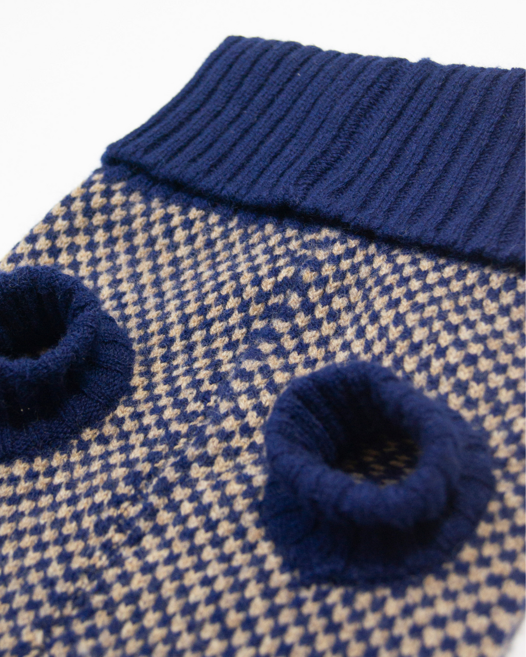 Navy Dog Jumper In Merino Lambswool