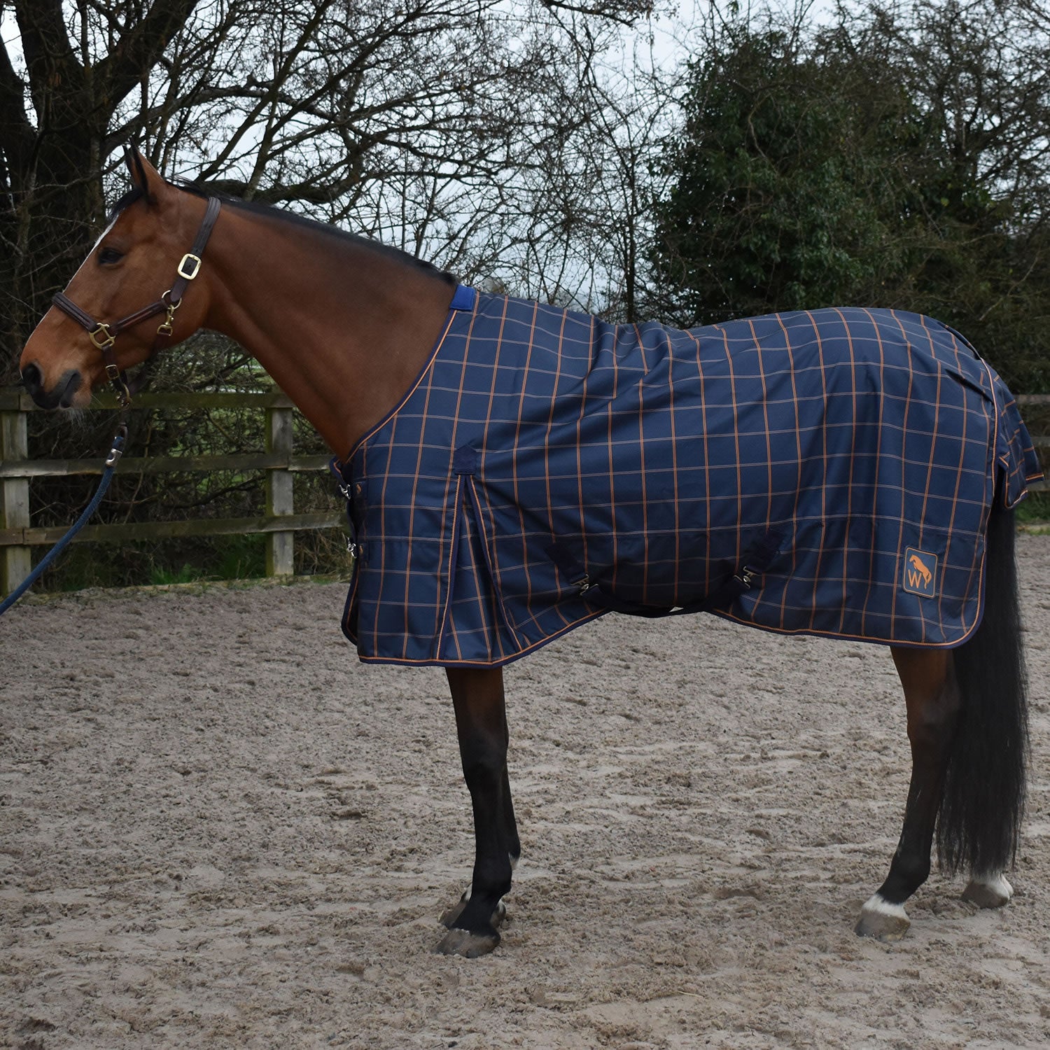 Whitaker Jacob Lightweight Turnout Rug 0gm Navy/orange