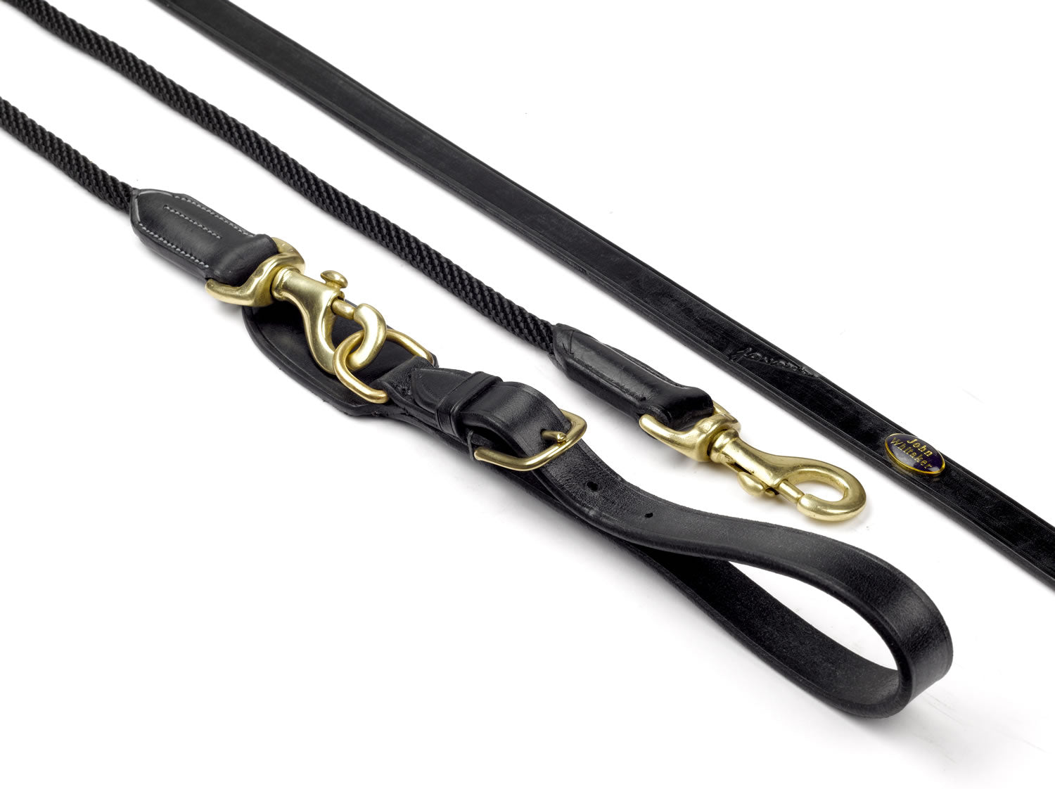 Whitaker Rdr Draw Reins Rope Black