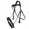 Whitaker Br072 Lynton Snaffle Bridle C/w 2 Browbands Black