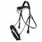 Whitaker Br072 Lynton Snaffle Bridle C/w 2 Browbands Black