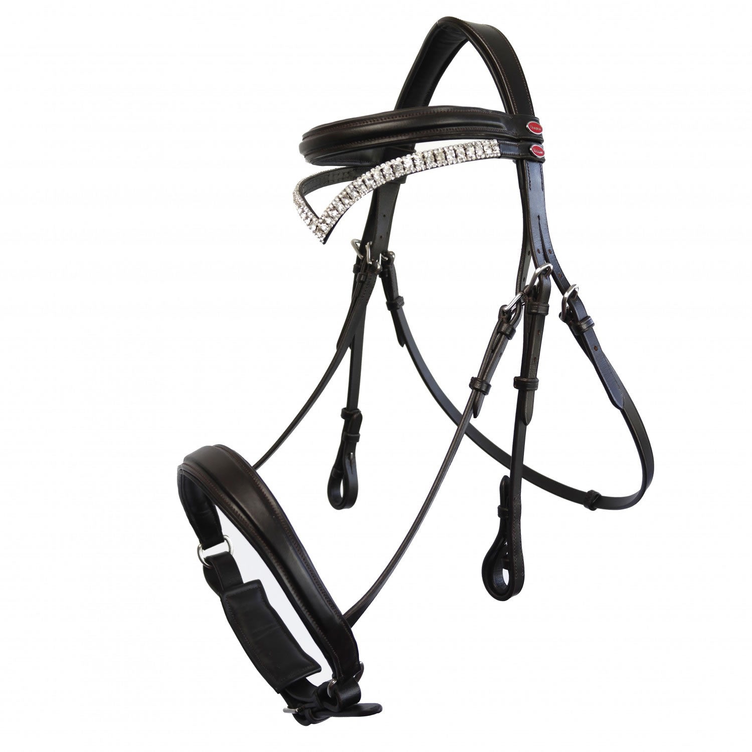 Whitaker Br072 Lynton Snaffle Bridle C/w 2 Browbands Black
