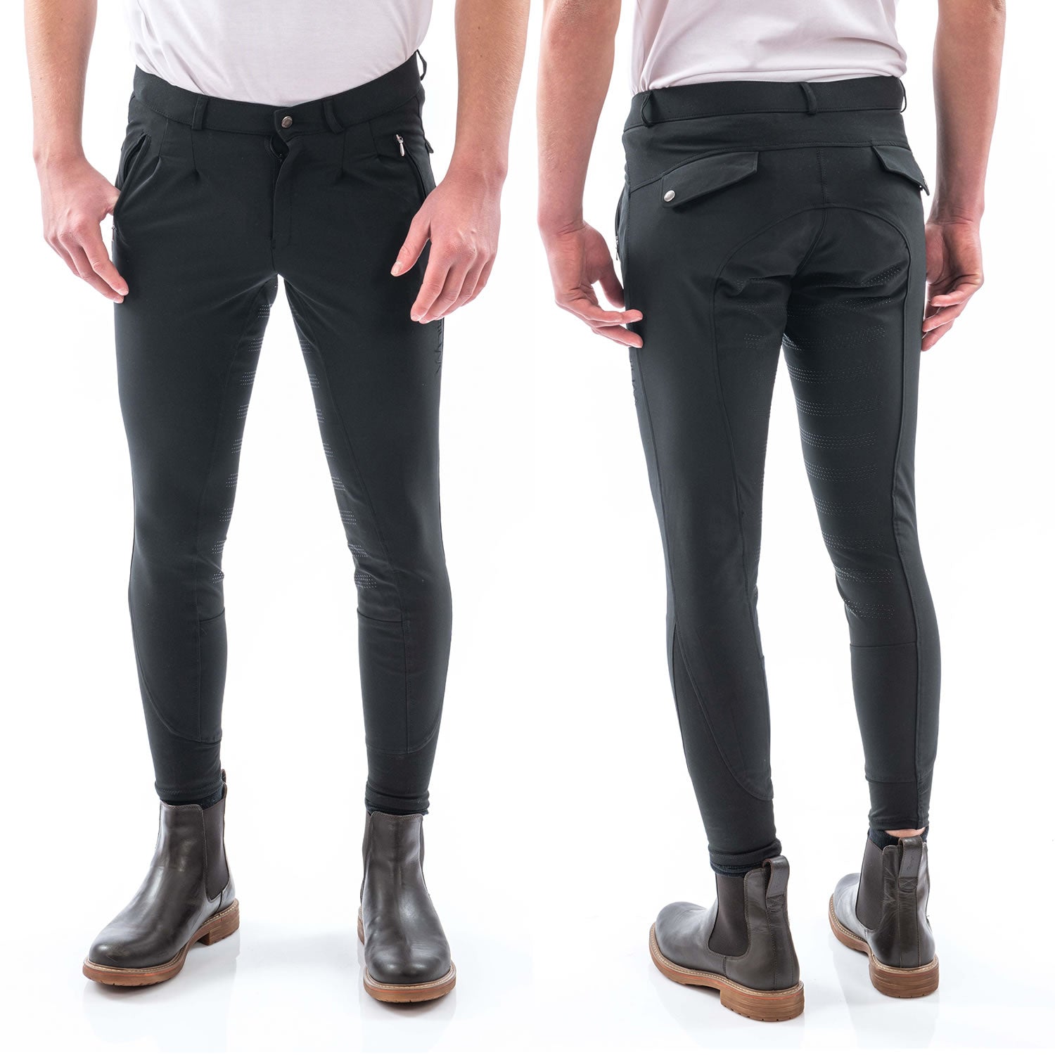 Whitaker B142m Miami Mens Breeches/silicone Seat Black