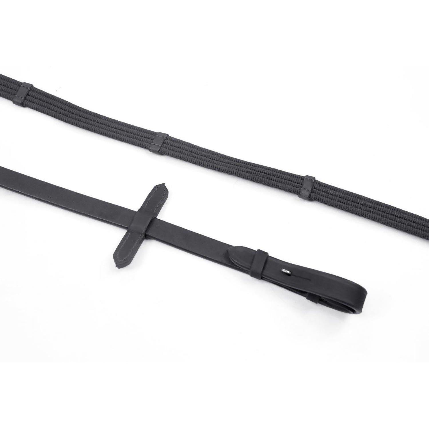 Whitaker Rer054 Ready to Ride Webbed Reins Black