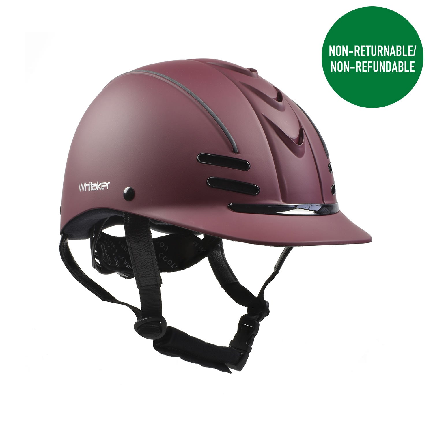 Whitaker Rh072 Club Young Rider Helmet Burgundy