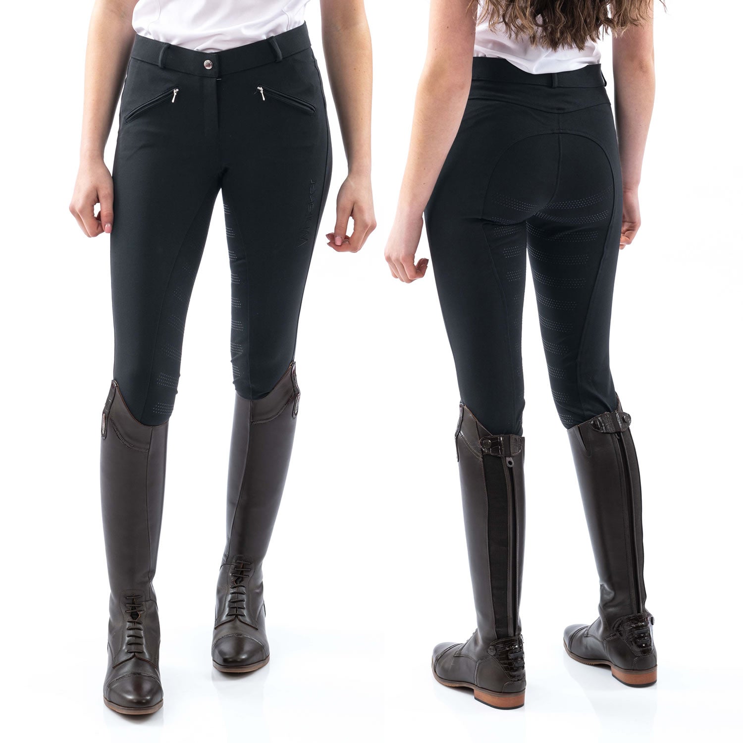 Whitaker B142l Miami Ladies Breeches/silicone Seat Black