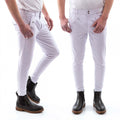 Whitaker B155m Clayton Mens Breeches with Grip Knee White