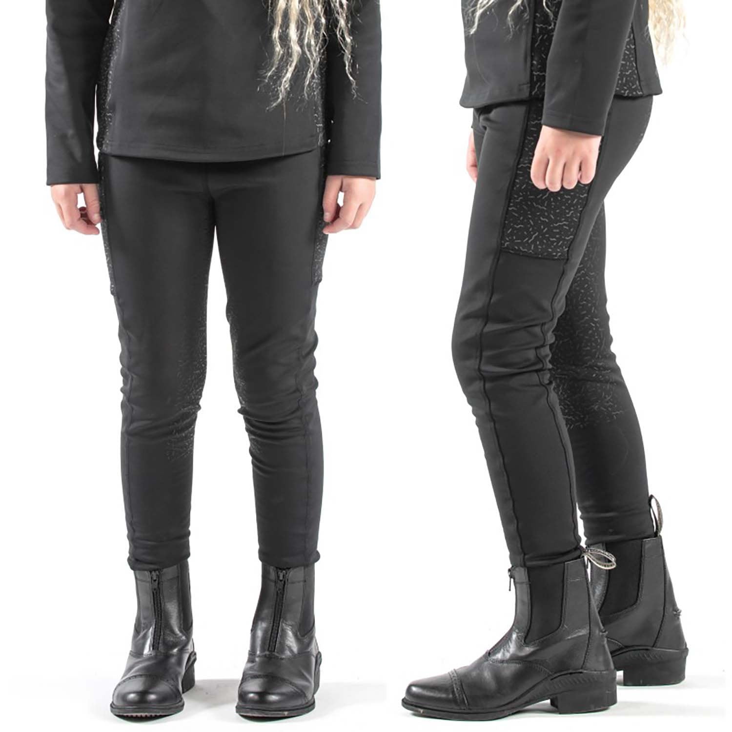 Whitaker B255k Hatfield Youngrider Reflective Tights Black