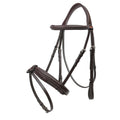 Whitaker Br051a Eastwood Raised Flash Bridle C/w Rein Havana