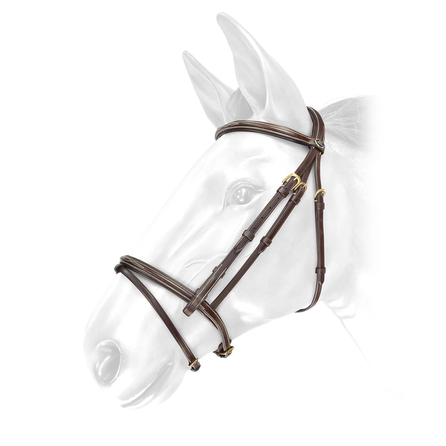 Whitaker Br052 Valencia Deluxeflash Bridle C/w Reins Brown