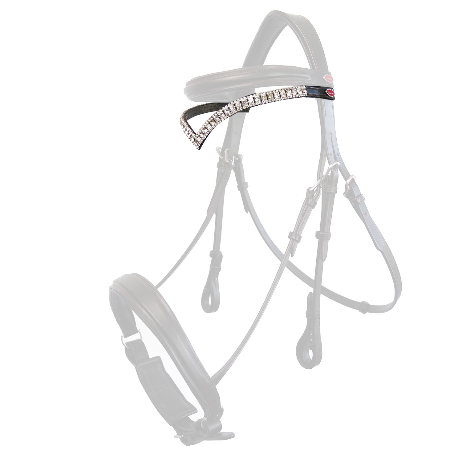 Whitaker Br072bb Lynton V-shaped Diamante Browband Havana