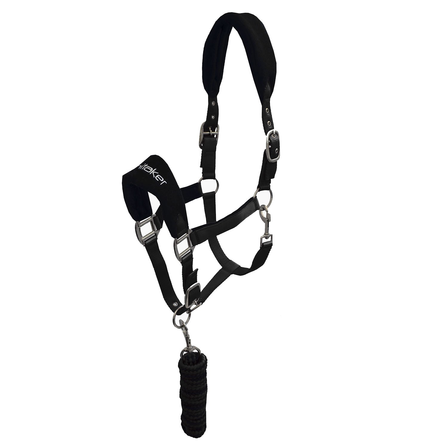 Whitaker Hc160 Club Headcollar & Leadrope Set Black