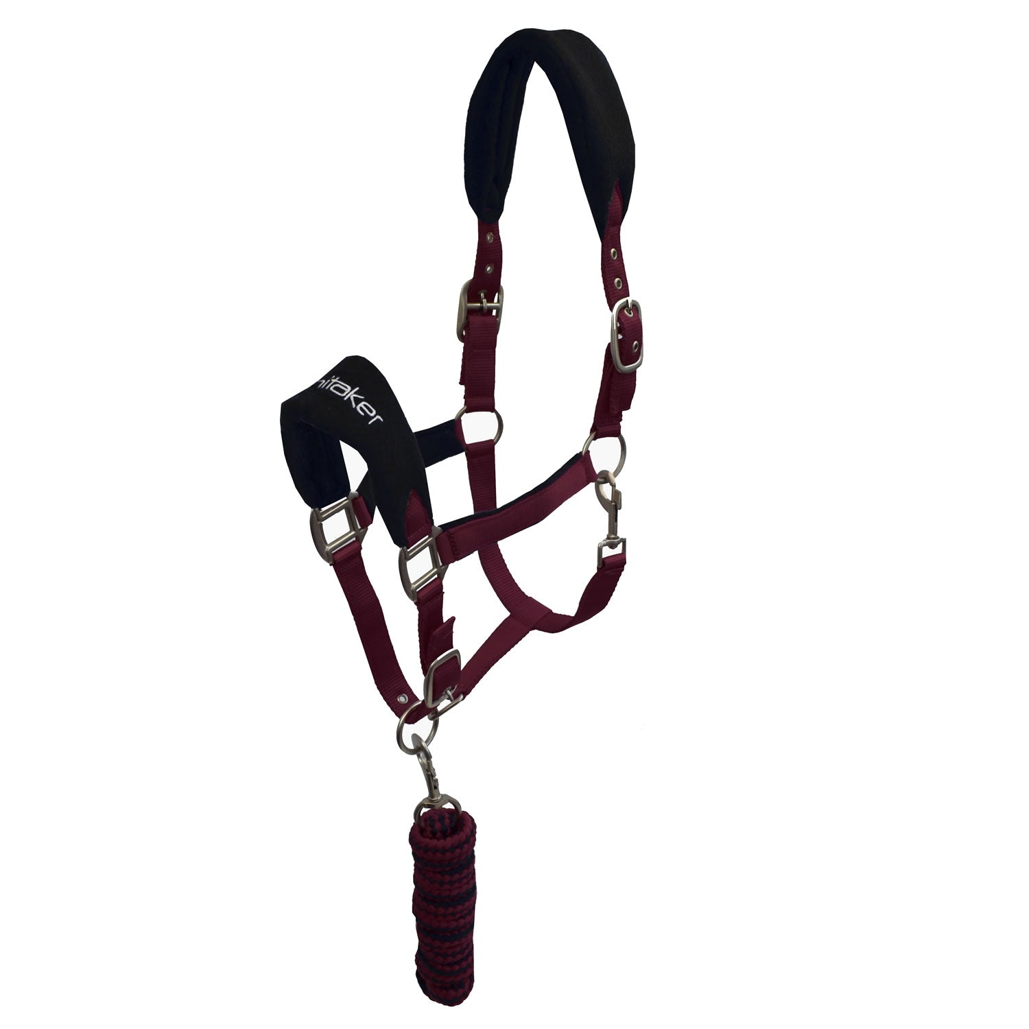 Whitaker Hc160 Club Headcollar & Leadrope Set Burgundy
