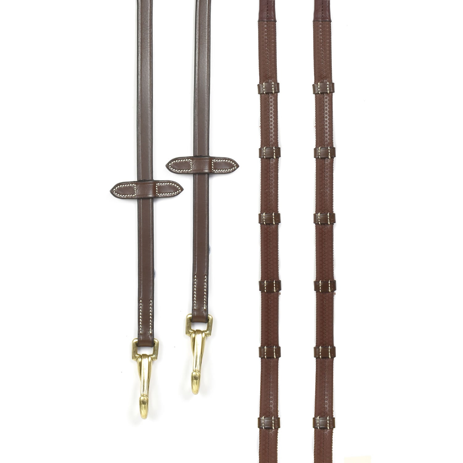 Whitaker Rer0103 Snap Clip 9-loop Reins Havana
