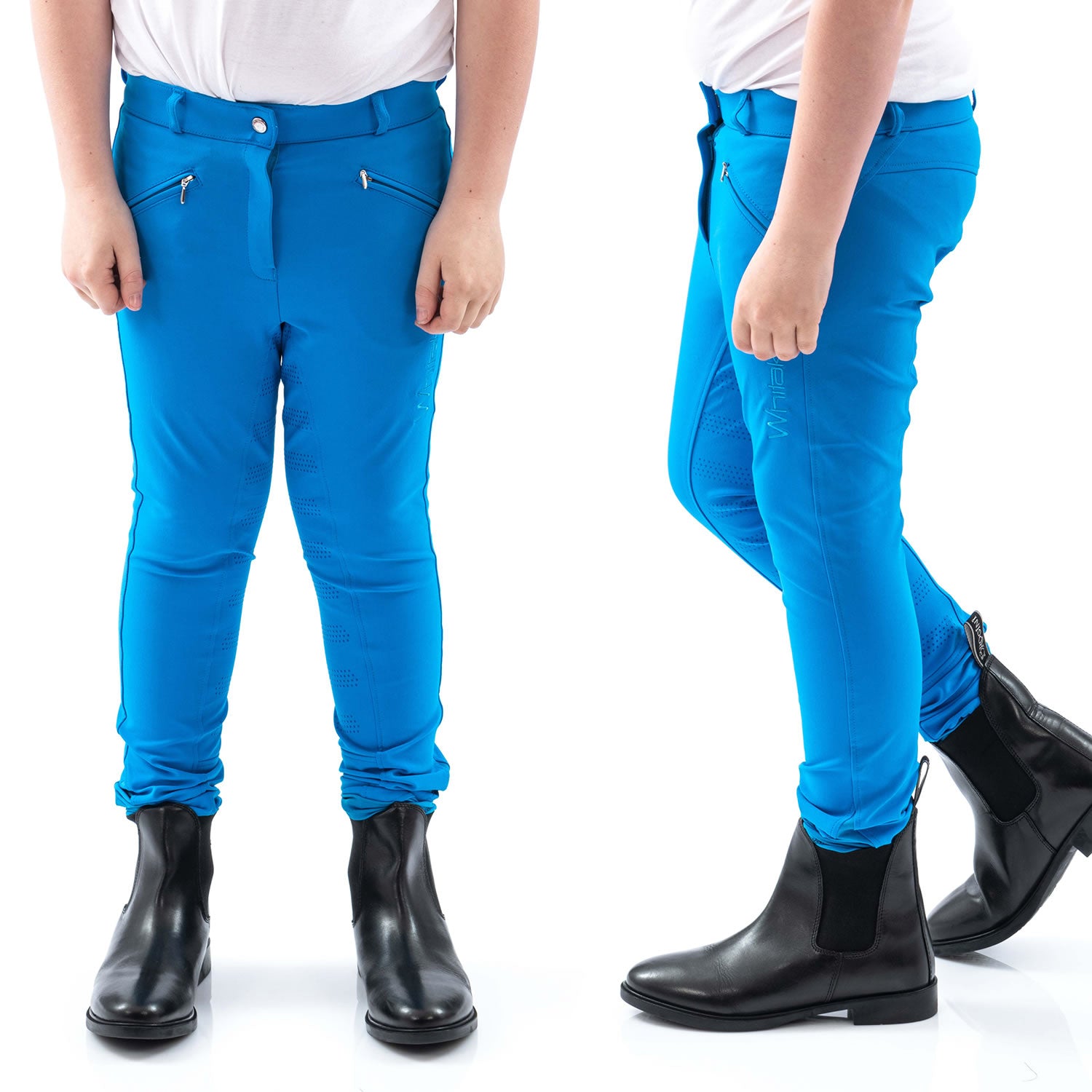 Whitaker B142k Miami Kids Breeches with Silicone Seat Blue