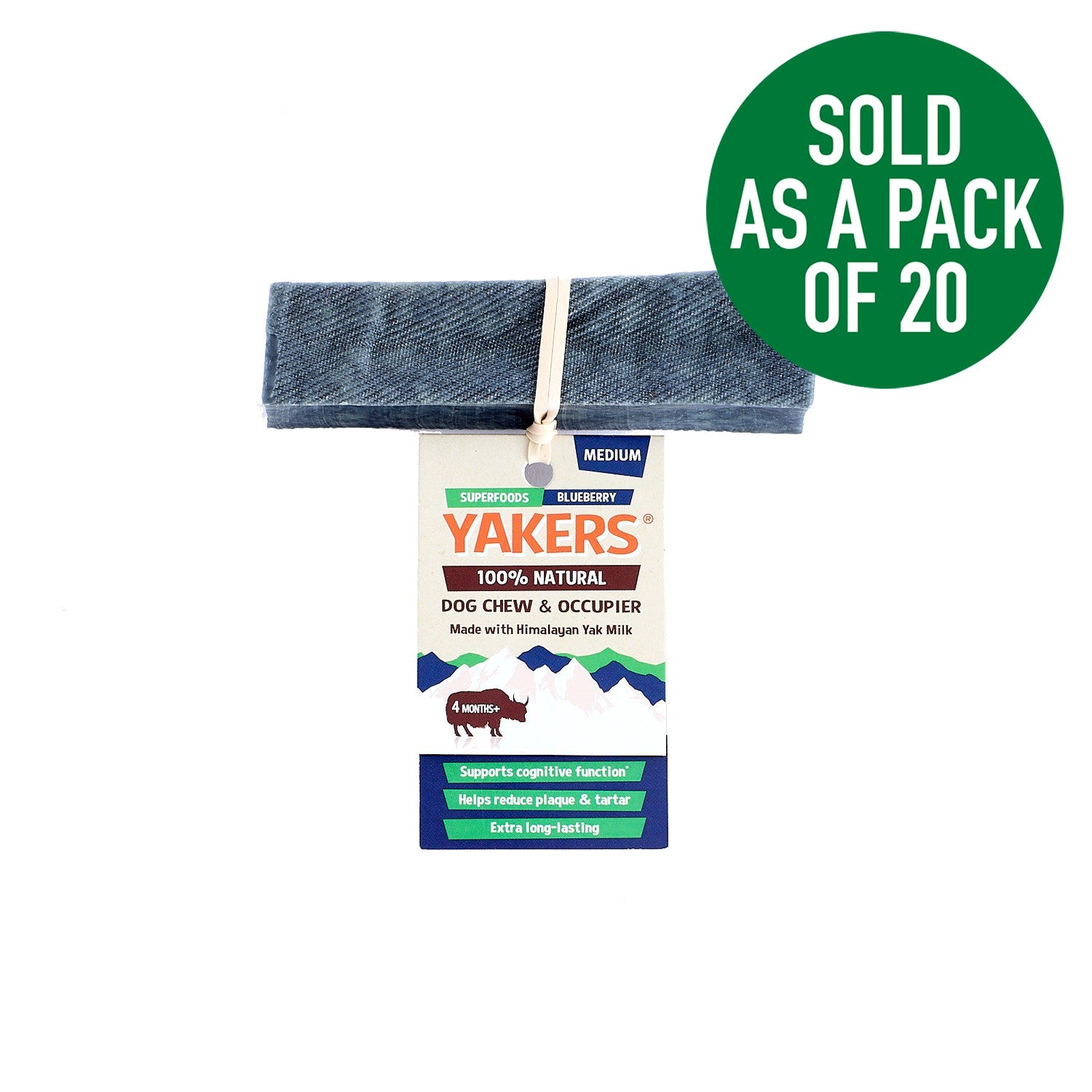 Yakers Dog Chew Blueberry