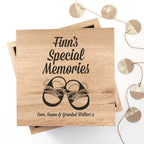 Baby Shoes Oak Photo Keepsake Box