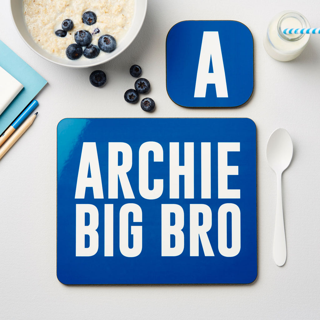 Boy’s Personalised Bro Placemat Set