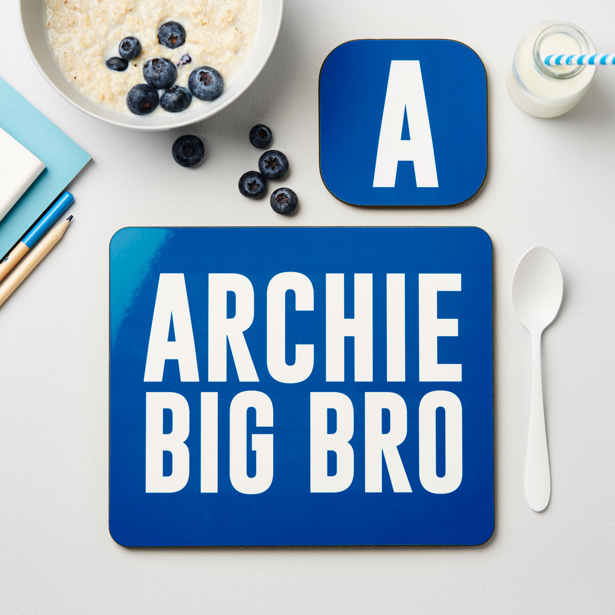 Boy’s Personalised Bro Placemat Set