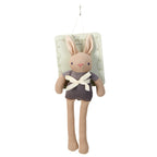 Organic Baby Comforter, Rattle & Doll Set in Taupe + Gift Box