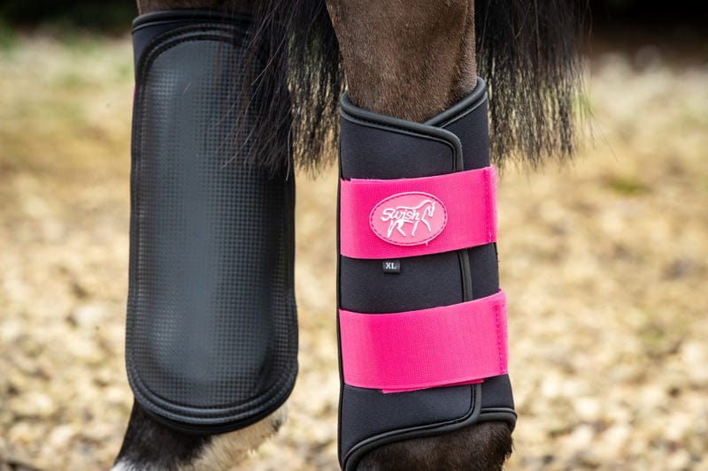 Double Locking Brushing Boots - Pink