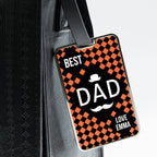 Chequered World's Best Dad Luggage Tag