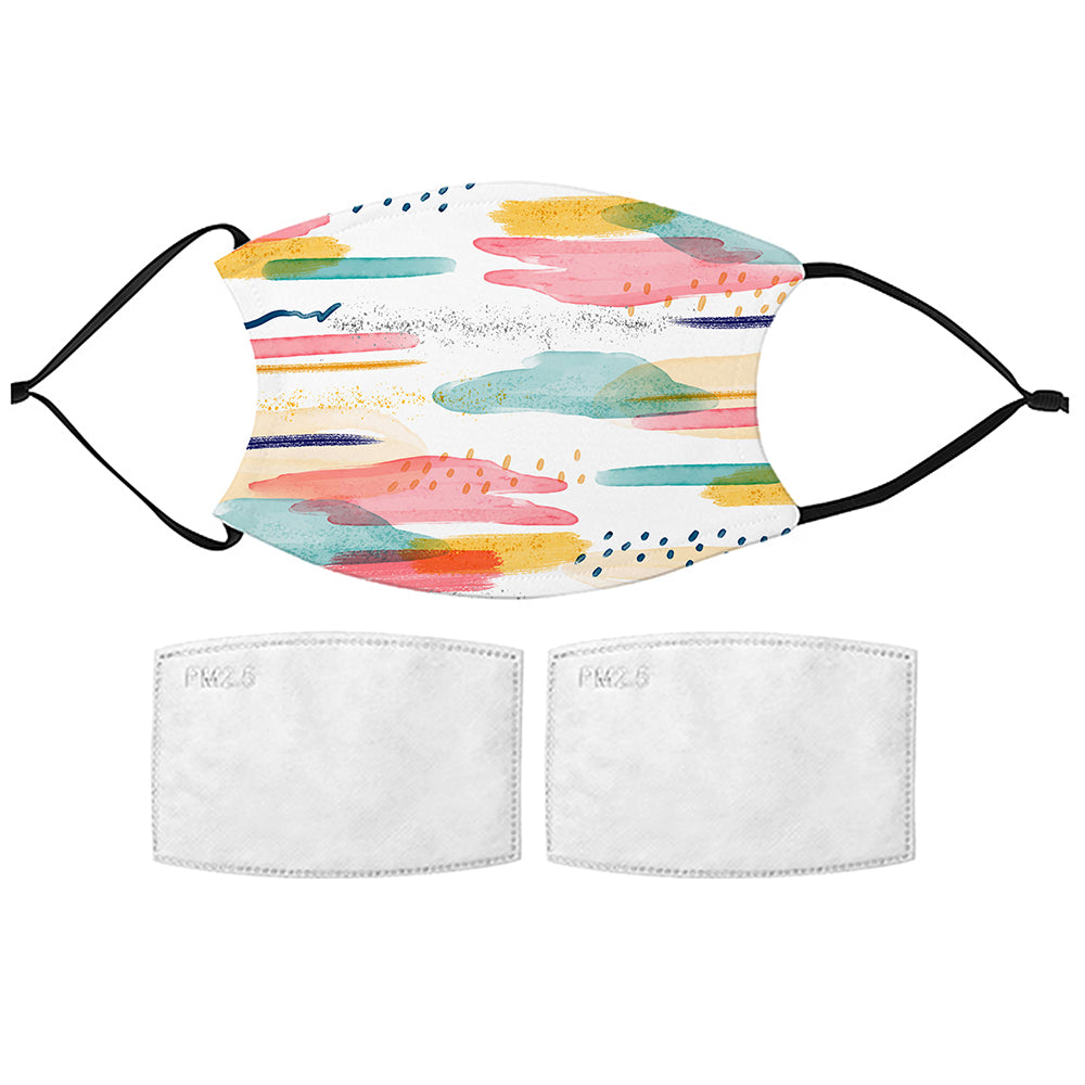 Colourful Brush Strokes Face Mask